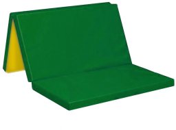 Małpiszon materac gimnastyczny 1501005 cm trzyczęściowy zielono-żółty