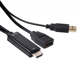 Kabel Club 3D DisplayPort - HDMI 0.15m czarny (CAC-2330)
