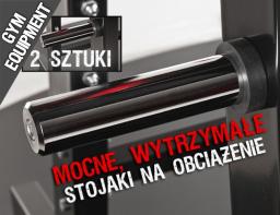  KELTON Chromowane stojaki PS5 na obciążenie fi 50 mm (2 sztuki) GYM EQUIPMENT srebrne