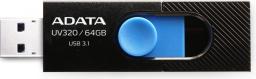 Pendrive ADATA UV320, 64 GB  (AUV320-64G-RBKBL)