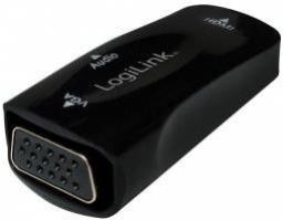Adapter AV LogiLink HDMI - D-Sub (VGA) + Jack 3.5mm czarny (CV0108)