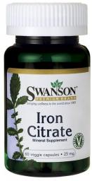 Swanson Cytrynian Żelaza iron citriate 60 kapsułek
