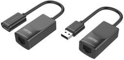 Adapter USB Unitek Y-UE01001 USB - RJ45 Czarny  (Y-UE01001)