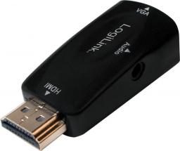 Adapter AV LogiLink HDMI - D-Sub (VGA) + Jack 3.5mm czarny (CV0107)
