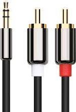 Kabel Libox Jack 3.5mm - RCA (Cinch) x2 3m srebrny (LB0093)