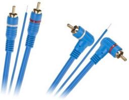 Kabel RCA (Cinch) x2 - RCA (Cinch) x2 5m niebieski (KPO2668-5)