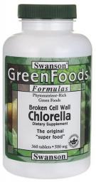 Swanson Chlorella (Broken Cell Wall) 360 tabletek
