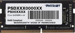 Pamięć do laptopa Patriot Signature, SODIMM, DDR4, 8 GB, 2400 MHz, CL17 (PSD48G240081S)