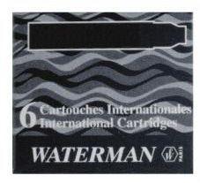  Waterman Naboje Inter do piór, czarne (S0110940)