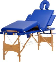  Bodyfit Stół, łóżko do masażu 4 segmentowe niebieskie