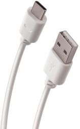 Kabel USB Forever USB-A - USB-C 1 m Biały (T_0015238)
