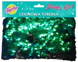  Stnux Torebka cekinowa zielono-czarna (STN1528)