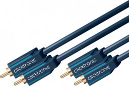 Kabel Clicktronic RCA (Cinch) x2 - RCA (Cinch) x2 10m niebieski (70383)