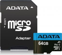 Karta ADATA Premier MicroSDXC 64 GB Class 10 UHS-I/U1 A1 V10 (AUSDX64GUICL10A1-RA1)
