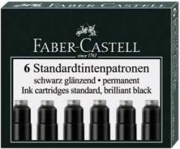  Faber-Castell NABOJE ATRAMENTOWE KRÓTKIE CZARNE 6 SZT. KARTONIK (185507 FC)