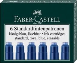  Faber-Castell NABOJE ATRAMENTOWE KRÓTKIE NIEBIESKIE 6 SZT. KARTONIK (185506 FC)