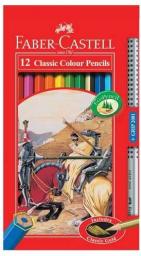  Faber-Castell Kredki Rycerze 12 Kolorów + Ołówek Grip Opakowanie Kartonowe Faber-Castell (115850 FC)