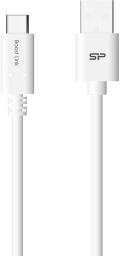 Kabel USB Silicon Power USB-A - USB-C 1 m Biały (SP1M0ASYLK10AC1W)