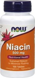 NOW Niacin 500mg TR 100 tabletek