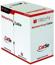  Techly Kabel instalacyjny zewnętrzny F/UTP, Cat5e, drut, 305m, czarny (029167)