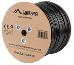  Lanberg Kabel instalacyjny UTP CAT.5E Żelowany 305m (LCU5-30CU-0305-BK)