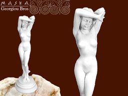  MASKA Figura kobiety - alabaster grecki (395-0102)