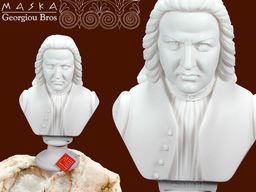 MASKA Bach - popiersie - alabaster grecki (395-0543)