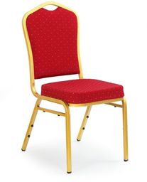  Halmar Krzesło K66 Bordowe, Stelaż Złoty