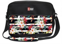 St. Majewski Torba na ramię Tropical Stripes czarna w kwiaty (270982)