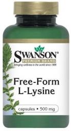  Swanson Lizyna (Free-Form L-Lysine) 500g 300 kapsułek