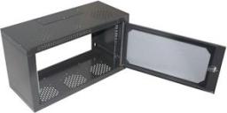Szafa NetRack wisząca 19'', 6U/240 mm grafit, drzwi przeszklone (019-060-240-012)