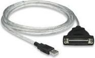 Kabel USB Manhattan USB-A - IEEE 1284 (LPT) 1.8 m Srebrny (336581)