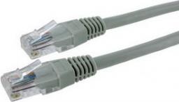  4World patchcord RJ45, osłonka zalewana, kat. 5e UTP, 0.5 m, szary (06559)