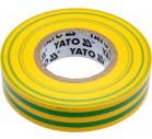  Yato Taśma elektroizolacyjna 15x0,13mm 20m PVC, izolacja-max 40kV żółto-zielona - YT-81593