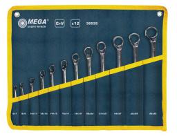  Mega Zestaw kluczy oczkowych odgiętych 6-32mm 12szt. (36532)