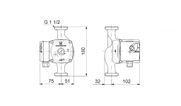  Grundfos Pompa CWU UPS 25-60 N 180 (96913085)