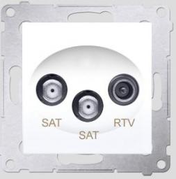  Kontakt-Simon Gniazdo antenowe SIMON54 SAT/SAT/RTV końcowe białe - DASK2.01/11