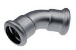KAN-therm Kolano zaprasowywane 45° 15mm stal inox - 6190041