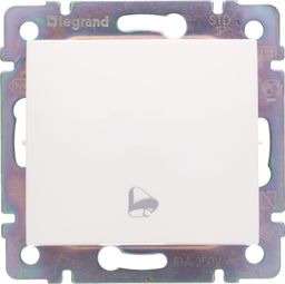  Legrand Przycisk jednobiegunowy z symbolem dzwonka biały Valena - 774216