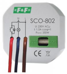 F&F Ściemniacz oświetlenia SCO-802 z pamięcią 230V AC 350W szary SCO-802