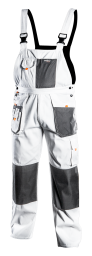  Neo Spodnie robocze na szelkach białe rozmiar LD - 81-140-LD