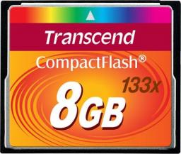 Karta Transcend 133x Compact Flash 8 GB  (TS8GCF133)