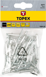  Topex Nity aluminiowe 3,2x10mm 50szt. - 43E302