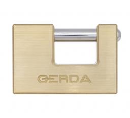  Gerda Kłódka trzpieniowa mosiężna 75mm + 3 klucze