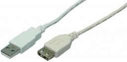 Kabel USB LogiLink USB-A - USB-A 3 m Biały (CU0011)
