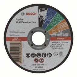  Bosch Tarcza tnąca prosta Rapido Multi Construction 115 x 22,23 x 1,0mm (2.608.602.384)