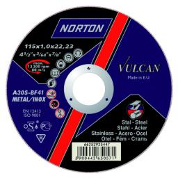  Norton Clipper Tarcza tnąca Vulcan Metal Inox A30SBF-41 125 x 22,23 x 2,0mm (66252925438)