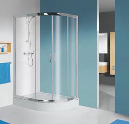 Kabina prysznicowa KPL-KP4/TX5B W0 80x100cm narożna asymetryczna półokrągła lewa (602-271-0290-38-401)