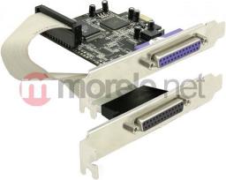 Kontroler Delock PCIe x1 - 2x Port równoległy DB25 (89125)
