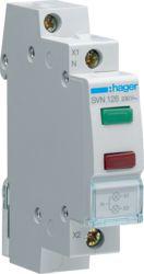  Hager Lampka sygnalizacyjna LED zielony+czerwony 230V AC (SVN126)